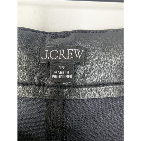 J. Crew Black High Rise Wide Leg Faux Leather Pant - Picture 6 of 7